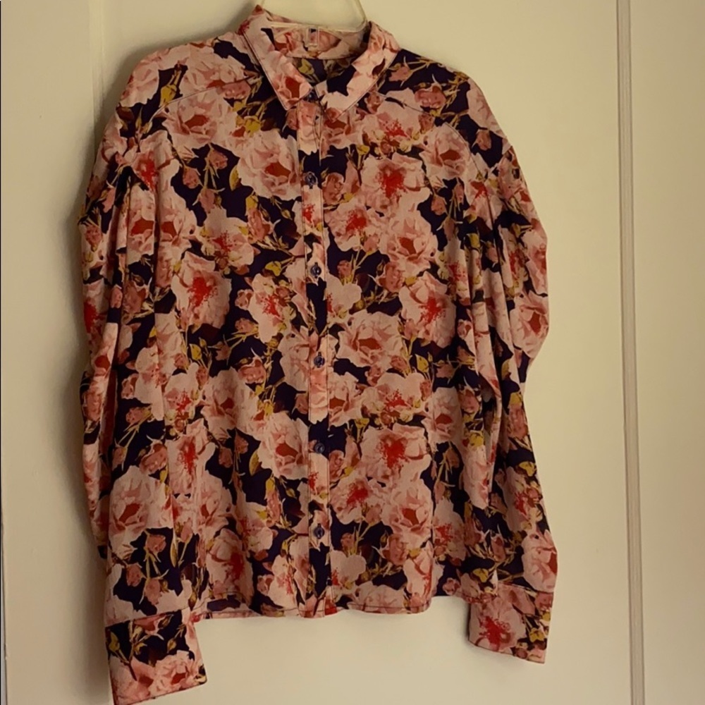 Free Press multicolored button down long sleeve
